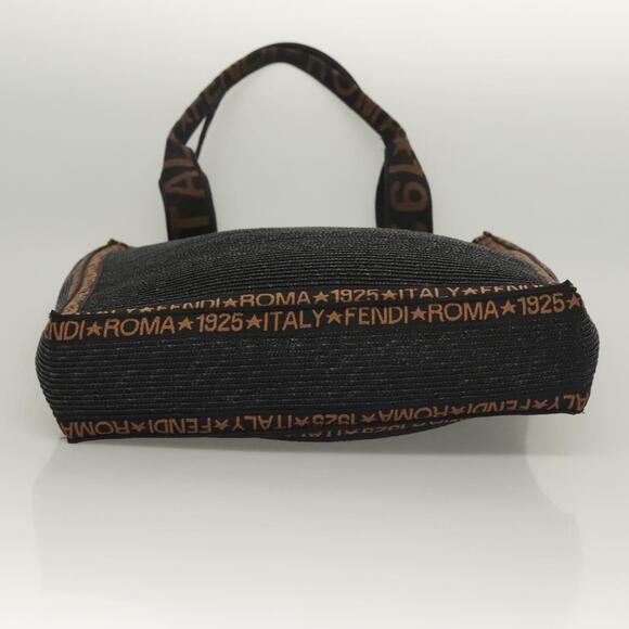 FENDI Tote Bag Straw Black - Picture 9 of 12